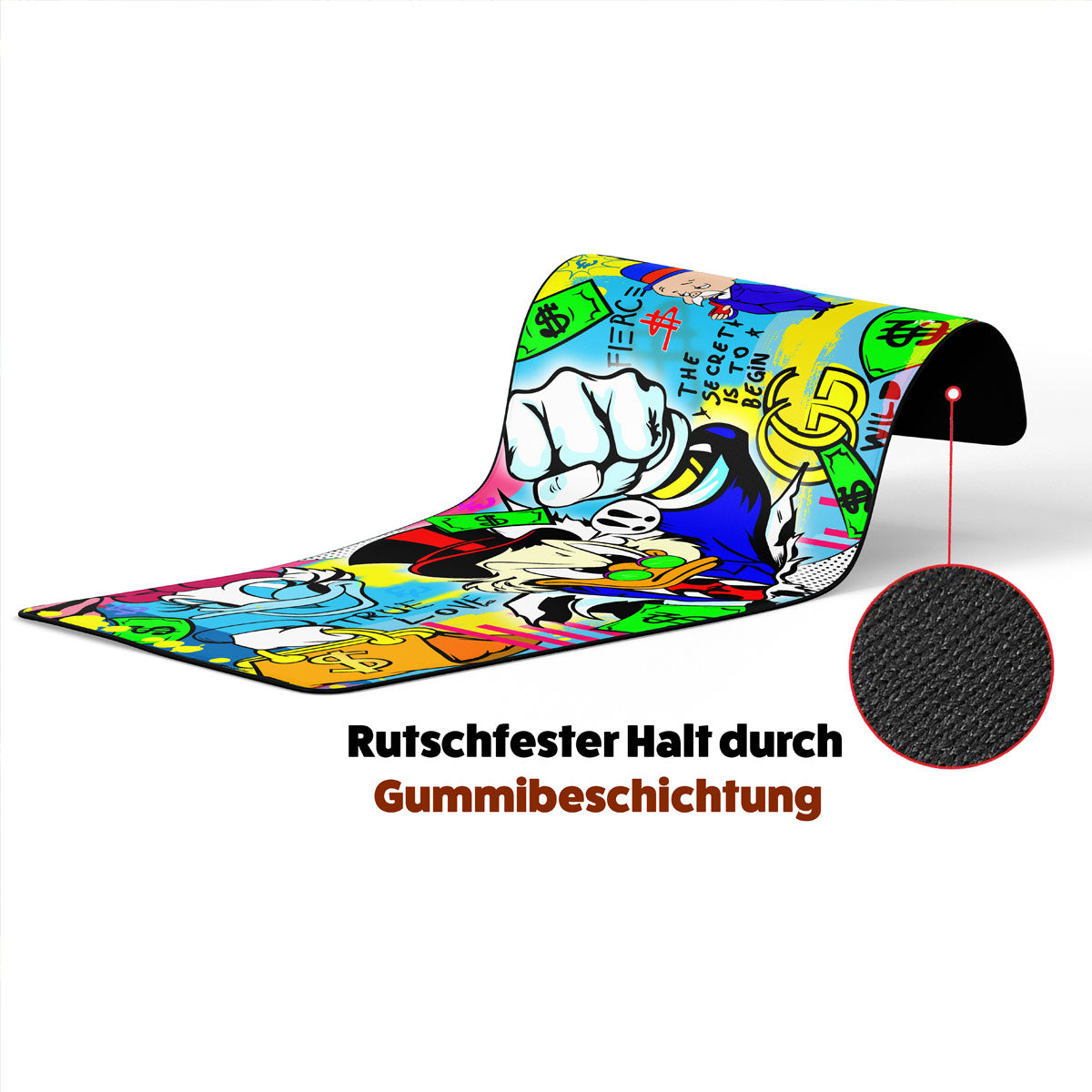 THE SECRET IS TO BEGIN - Popart Design - XXL Gaming Mauspad