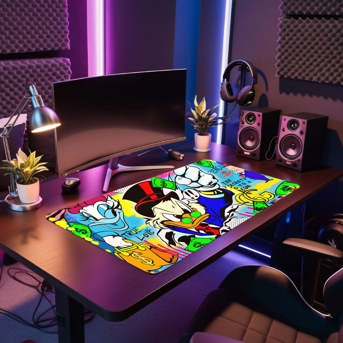 THE SECRET IS TO BEGIN - Popart Design - XXL Gaming Mauspad