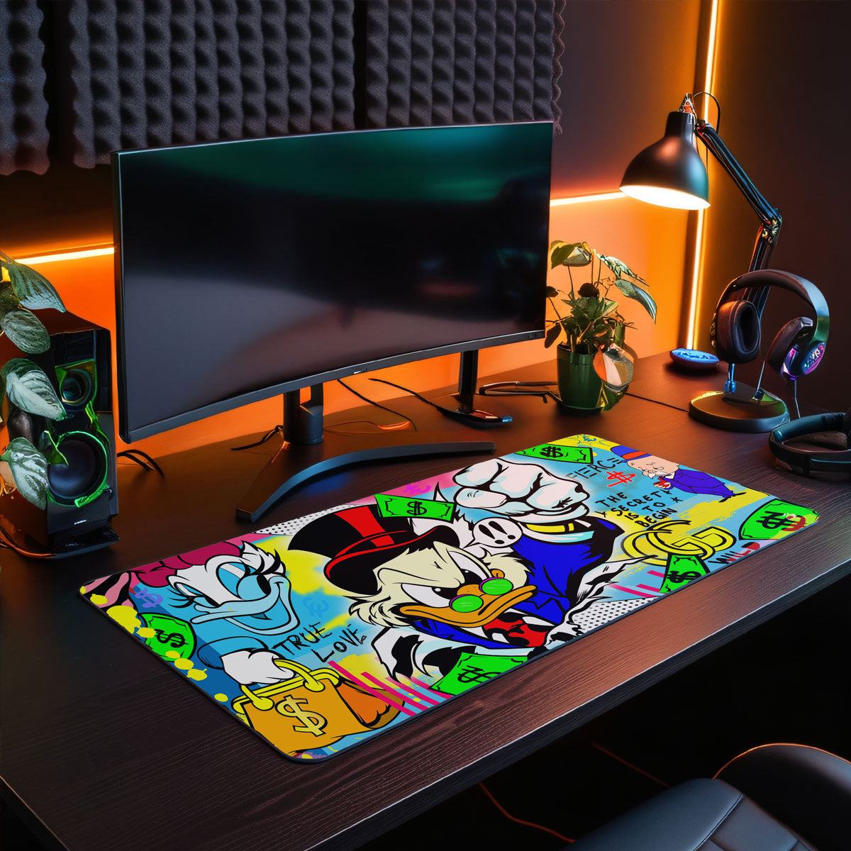 THE SECRET IS TO BEGIN - Popart Design - XXL Gaming Mauspad