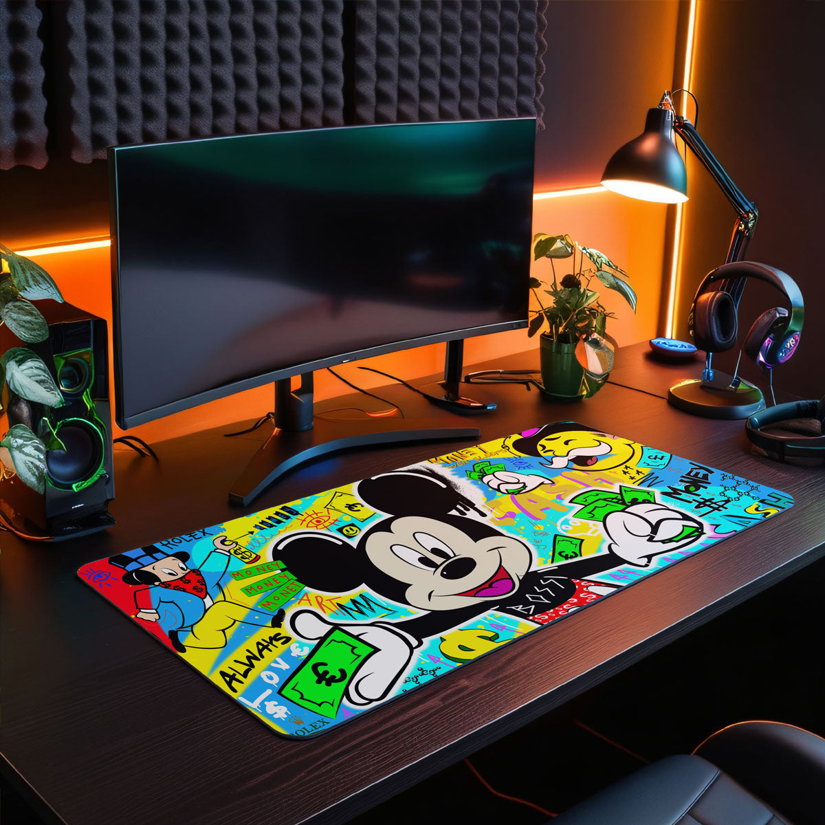 MICKY THE BOSS - Popart Design - XXL Gaming Mauspad