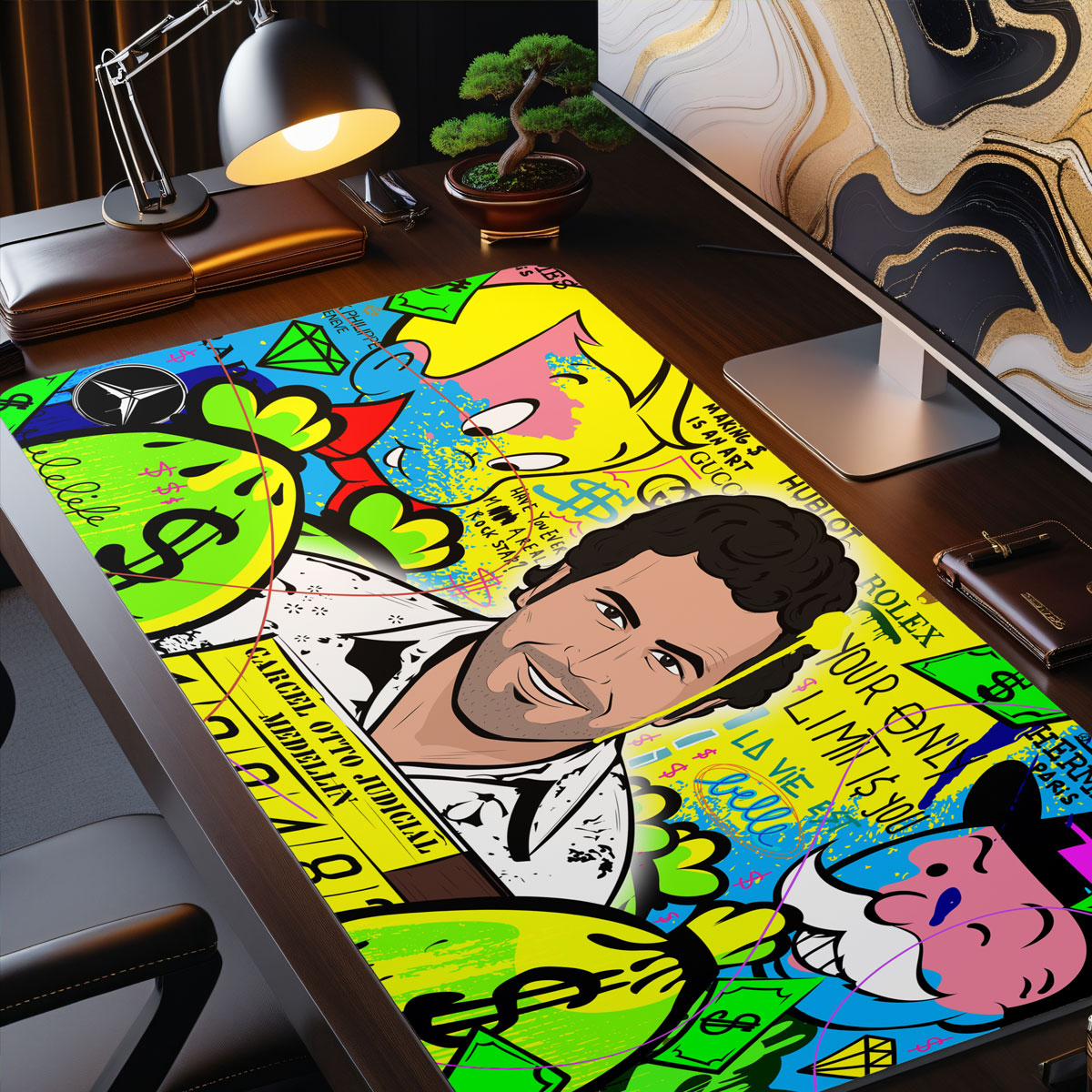 MAKING CASH IS AN ART - Popart Design - XXL Gaming Mauspad