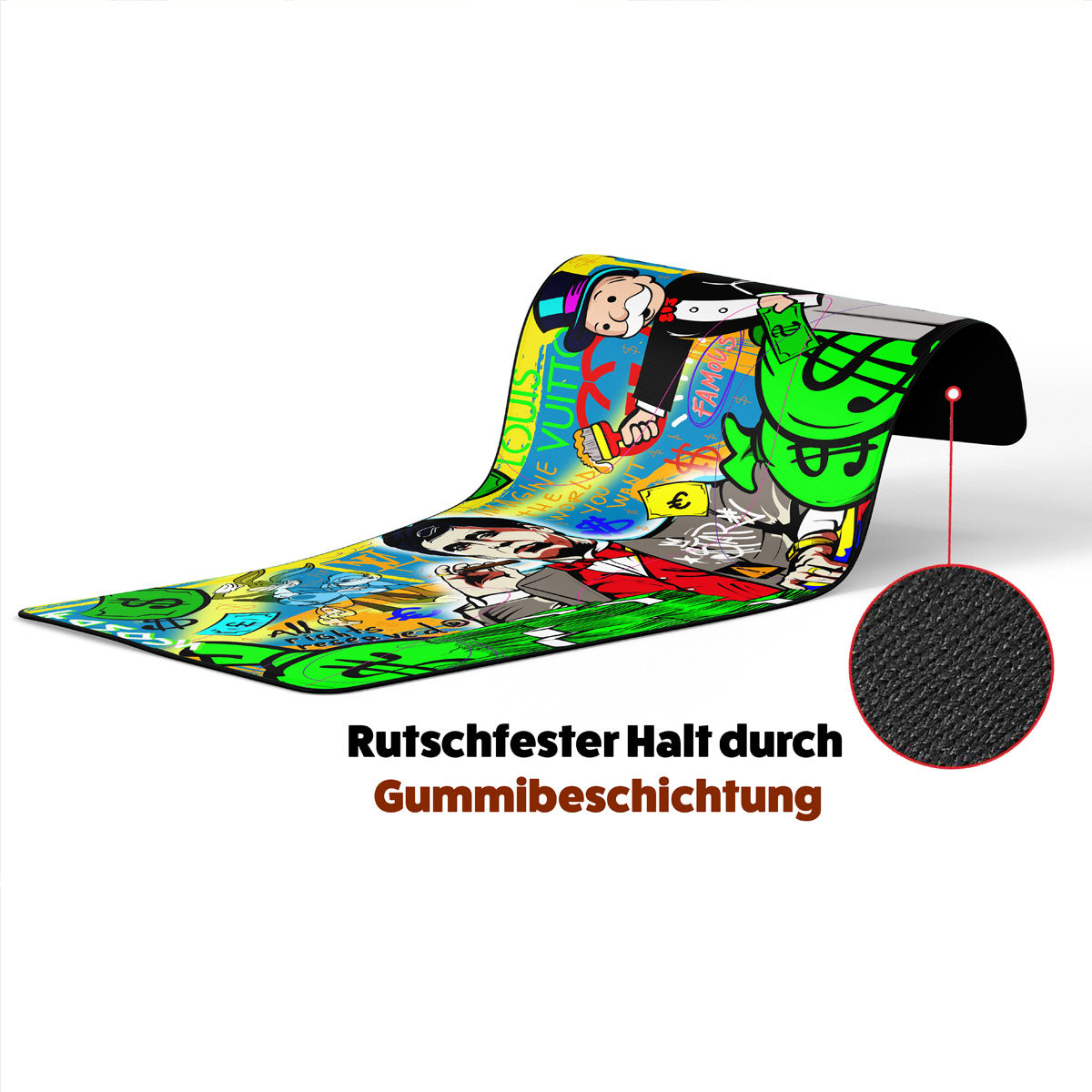 IMAGINE THE WORLD YOU WANT - Popart Design - XXL Gaming Mauspad