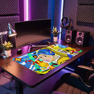 LOVE IS THE NEW FAME - Popart Design - XXL Gaming Mauspad