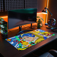 LOVE IS THE NEW FAME - Popart Design - XXL Gaming Mauspad