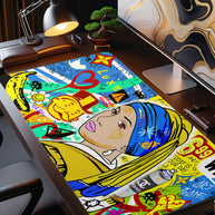 LOVE IS THE NEW FAME - Popart Design - XXL Gaming Mauspad