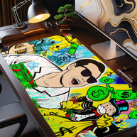 MONEY IS THE BEST INVENTION - Popart Design - XXL Gaming Mauspad