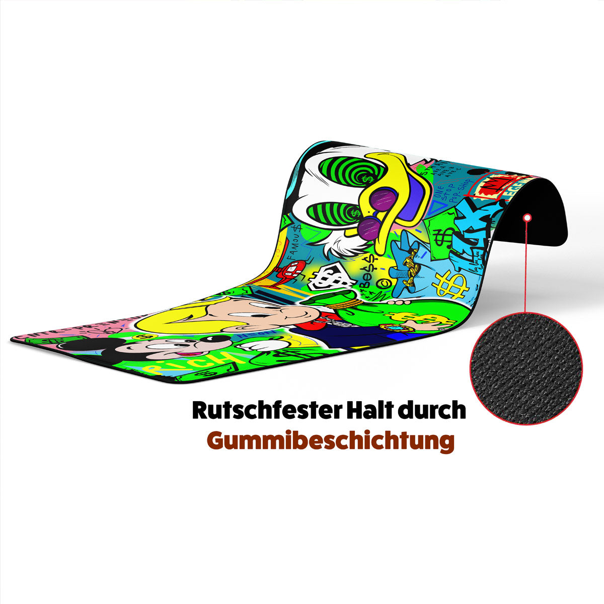 HYPNOTIC CASHFLOW - Popart Design - XXL Gaming Mauspad