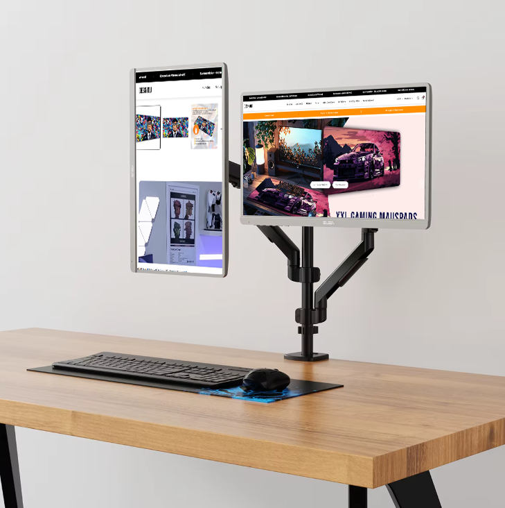 Ergonomische Monitorhalterung – Für Dual- und Einzelmonitore (10–32 Zoll)