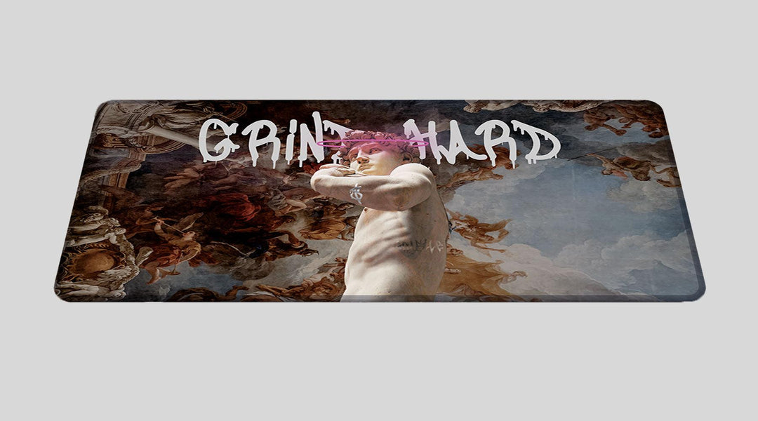 GRIND HARD - Art Design - XXL Gaming Mauspad