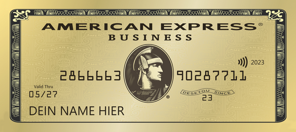 AMEX SONDEREDITION - GOLDEN BLACK EXPRESS CENTURION CARD - PERSONALISIERT