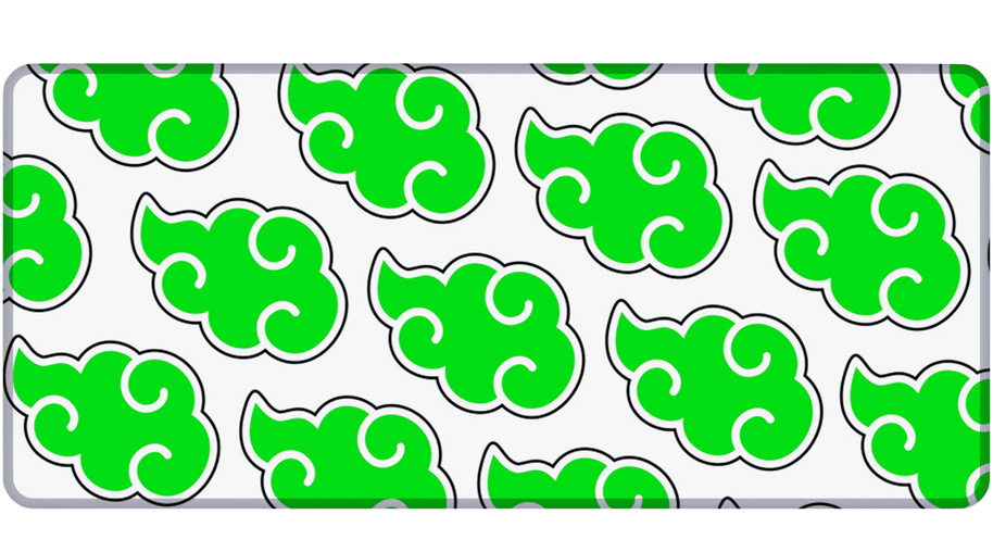 GREEN AKATSUKI CLOUD - Anime Design - XXL Gaming Mauspad