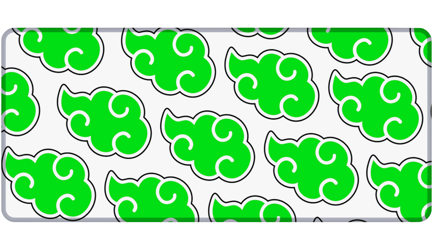 GREEN AKATSUKI CLOUD - Anime Design - XXL Gaming Mauspad