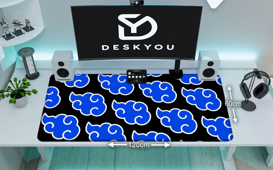 BLUE AKATSUKI CLOUD - Anime Design - XXL Gaming Mauspad