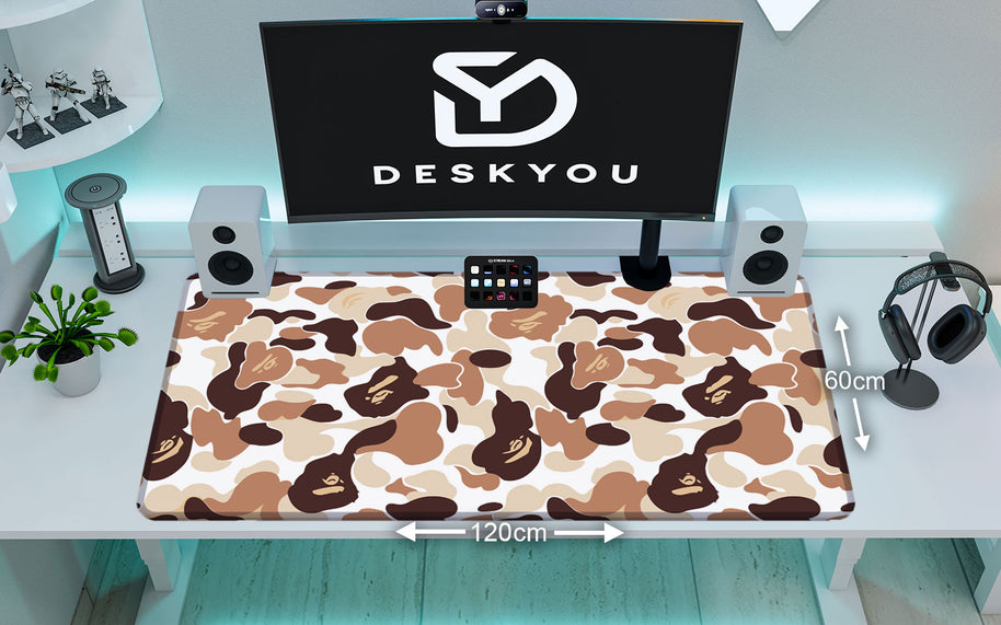 CAMOUFLAGE BRAUN - Pattern Design - XXL Gaming Mauspad