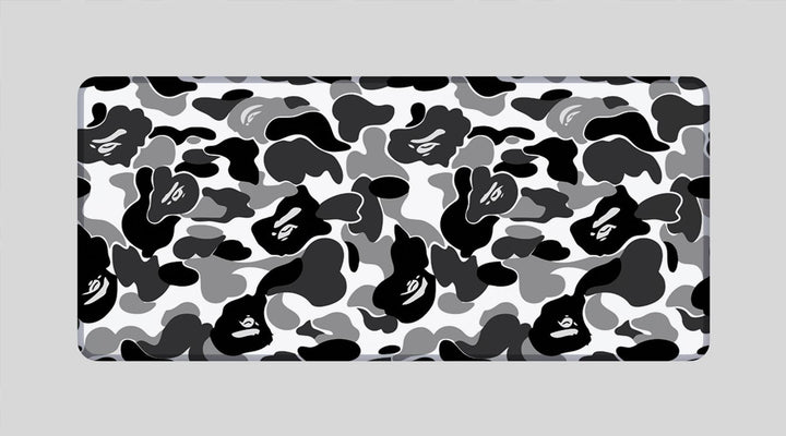 🎁 CAMOUFLAGE SCHWARZ / WEIß - Pattern Design - XXL Gaming Mauspad (50% off)