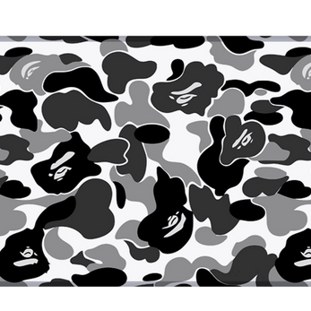 CAMOUFLAGE SCHWARZ / WEIß - Pattern Design - XXL Gaming Mauspad