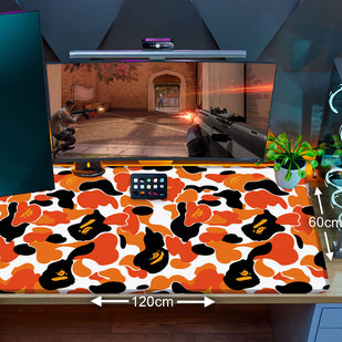 CAMOUFLAGE ORANGE - Pattern Design - XXL Gaming Mauspad