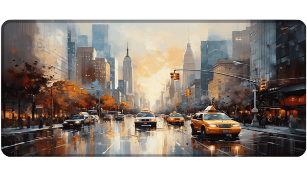 NEW YORK OIL PAINTING - City Design - XXL Gaming Mauspad