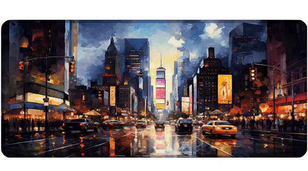 NEW YORK OIL PAINTING #2 - City Design - XXL Gaming Mauspad