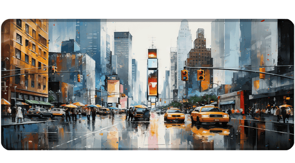 NEW YORK OIL PAINTING #3 - City Design - XXL Gaming Mauspad