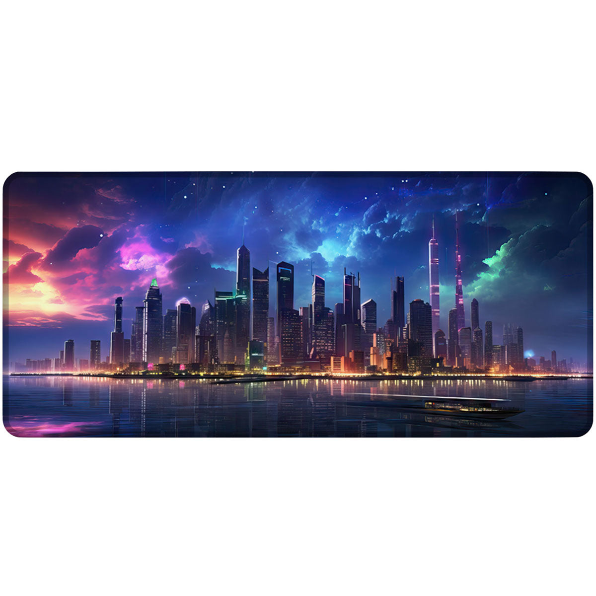 COLORFUL CLOUD SKYLINE - City Design - XXL Gaming Mauspad