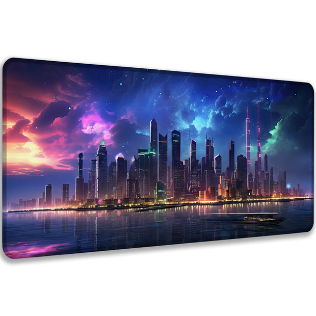 COLORFUL CLOUD SKYLINE - City Design - XXL Gaming Mauspad