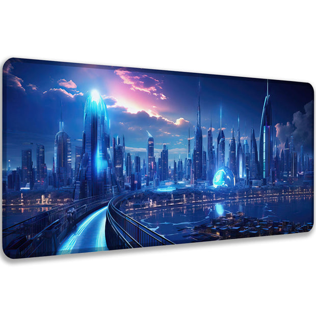 CYBER CITY SKYLINE - City Design - XXL Gaming Mauspad