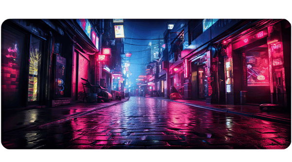 NEON LIGHT STREET - City Design - XXL Gaming Mauspad