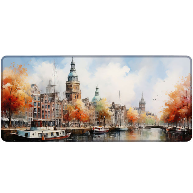 AMSTERDAM OIL PAINTING #2 - City Design - XXL Gaming Mauspad