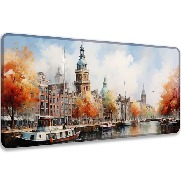 AMSTERDAM OIL PAINTING #2 - City Design - XXL Gaming Mauspad