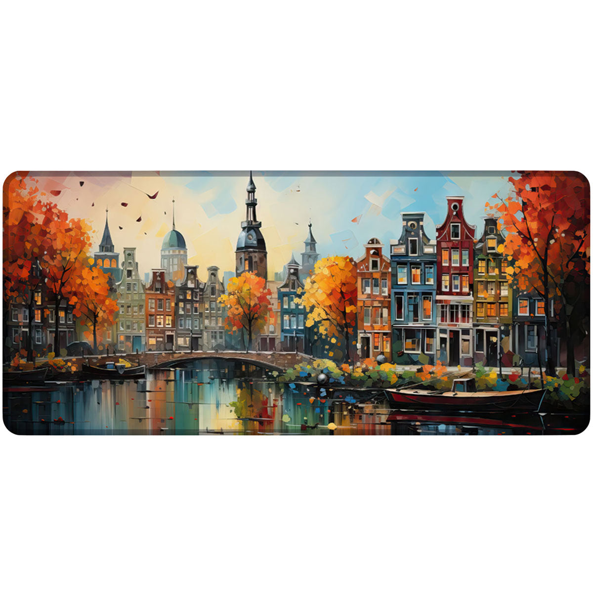 AMSTERDAM OIL PAINTING #3 - City Design - XXL Gaming Mauspad