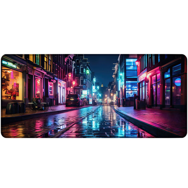 COLORFUL NIGHT STREET - City Design - XXL Gaming Mauspad