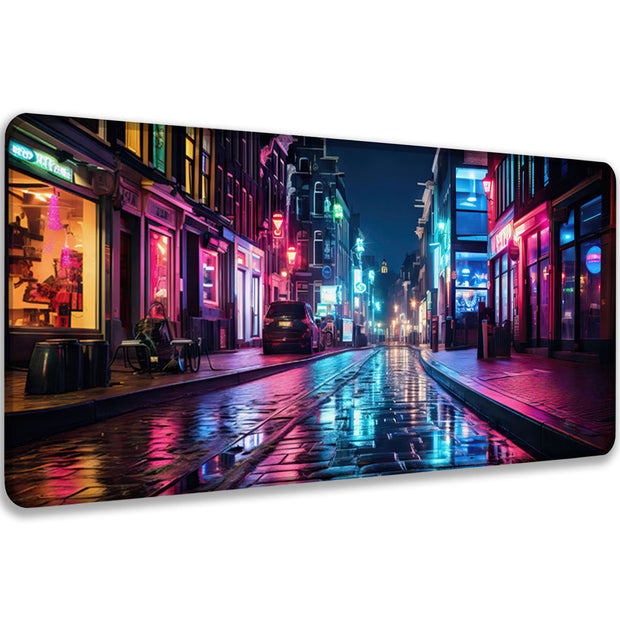 COLORFUL NIGHT STREET - City Design - XXL Gaming Mauspad