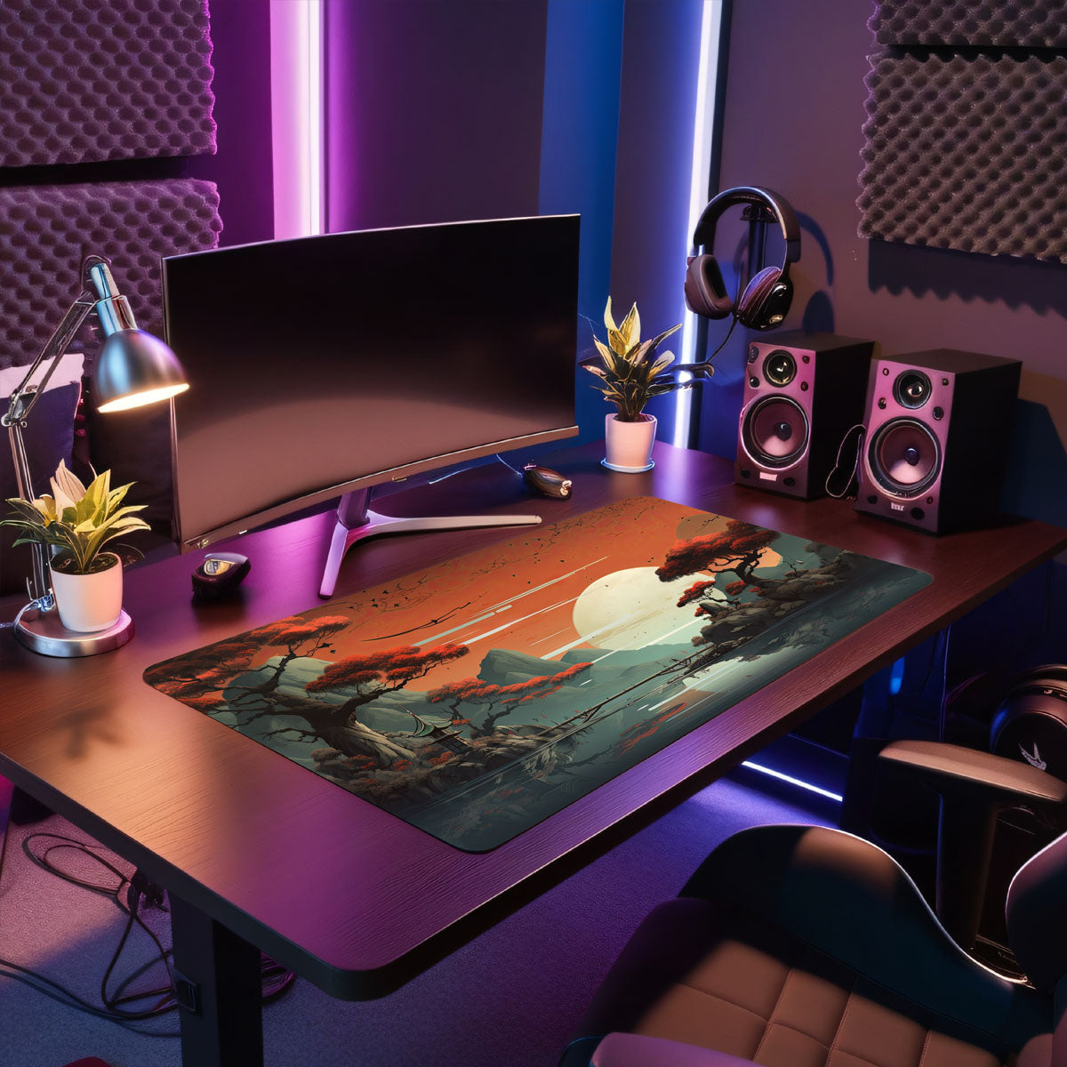 ORANGE SUNSET - Anime Design - XXL Gaming Mauspad