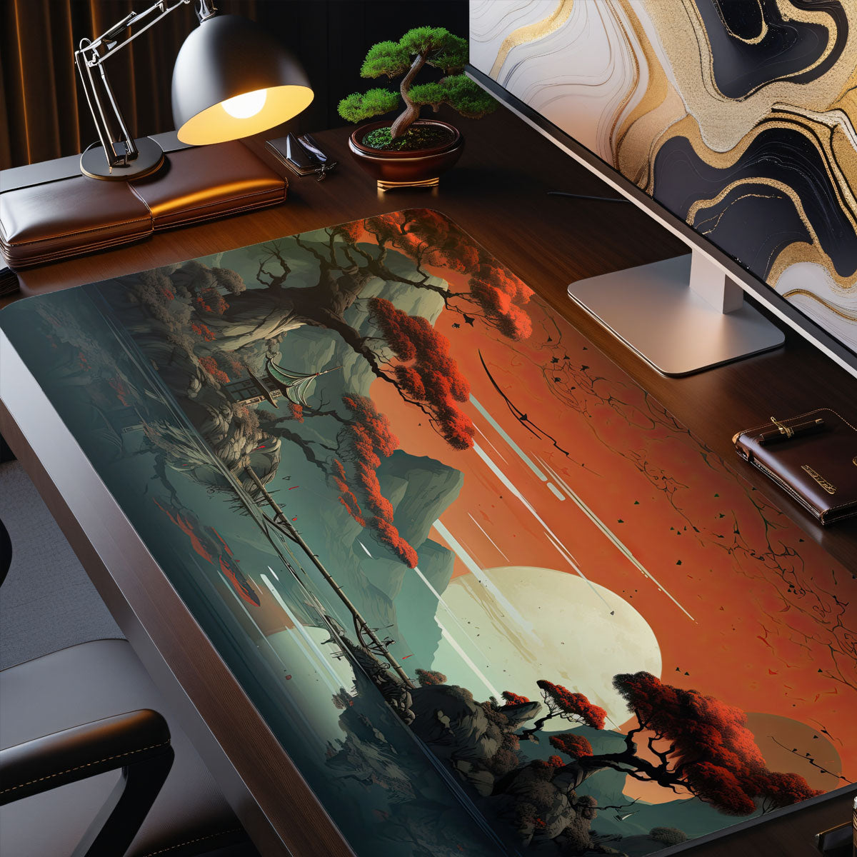 ORANGE SUNSET - Anime Design - XXL Gaming Mauspad