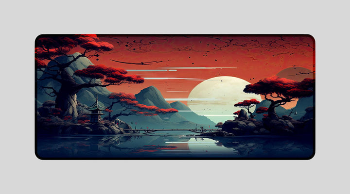 ORANGE SUNSET - Anime Design - XXL Gaming Mauspad