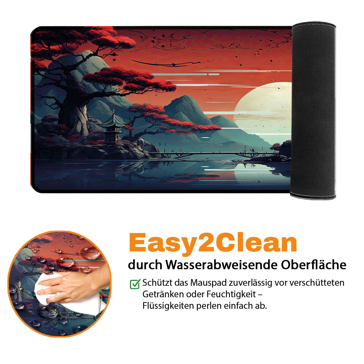 ORANGE SUNSET - Anime Design - XXL Gaming Mauspad