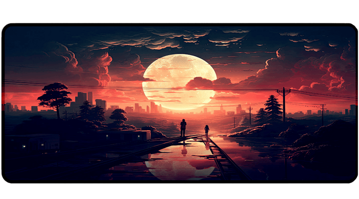 SWEET SUNSET - Anime Design - XXL Gaming Mauspad