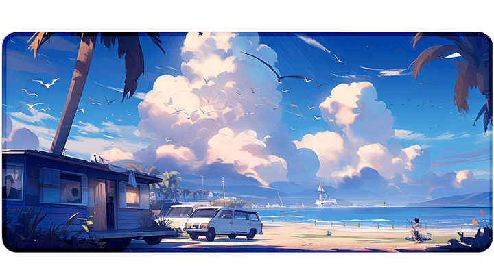 BEACH VIBES - Anime Design - XXL Gaming Mauspad