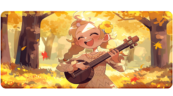 BLOND GIRL WITH GUITAR - Anime Design - XXL Gaming Mauspad