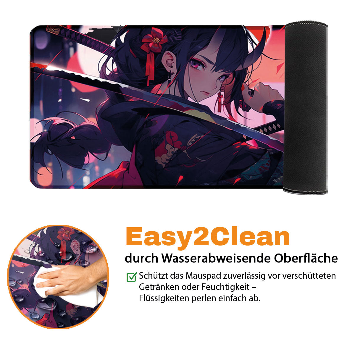 EVIL SAMURAI - Anime Design - XXL Gaming Mauspad