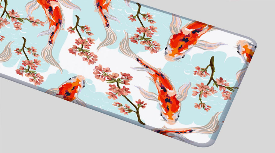 ORANGE KOI - Japan Design - XXL Gaming Mauspad