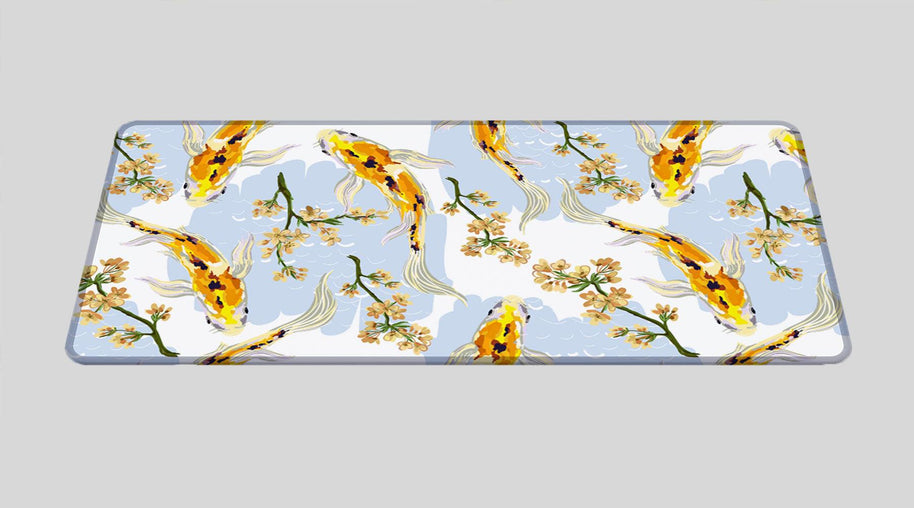 YELLOW KOI - Japan Design - XXL Gaming Mauspad