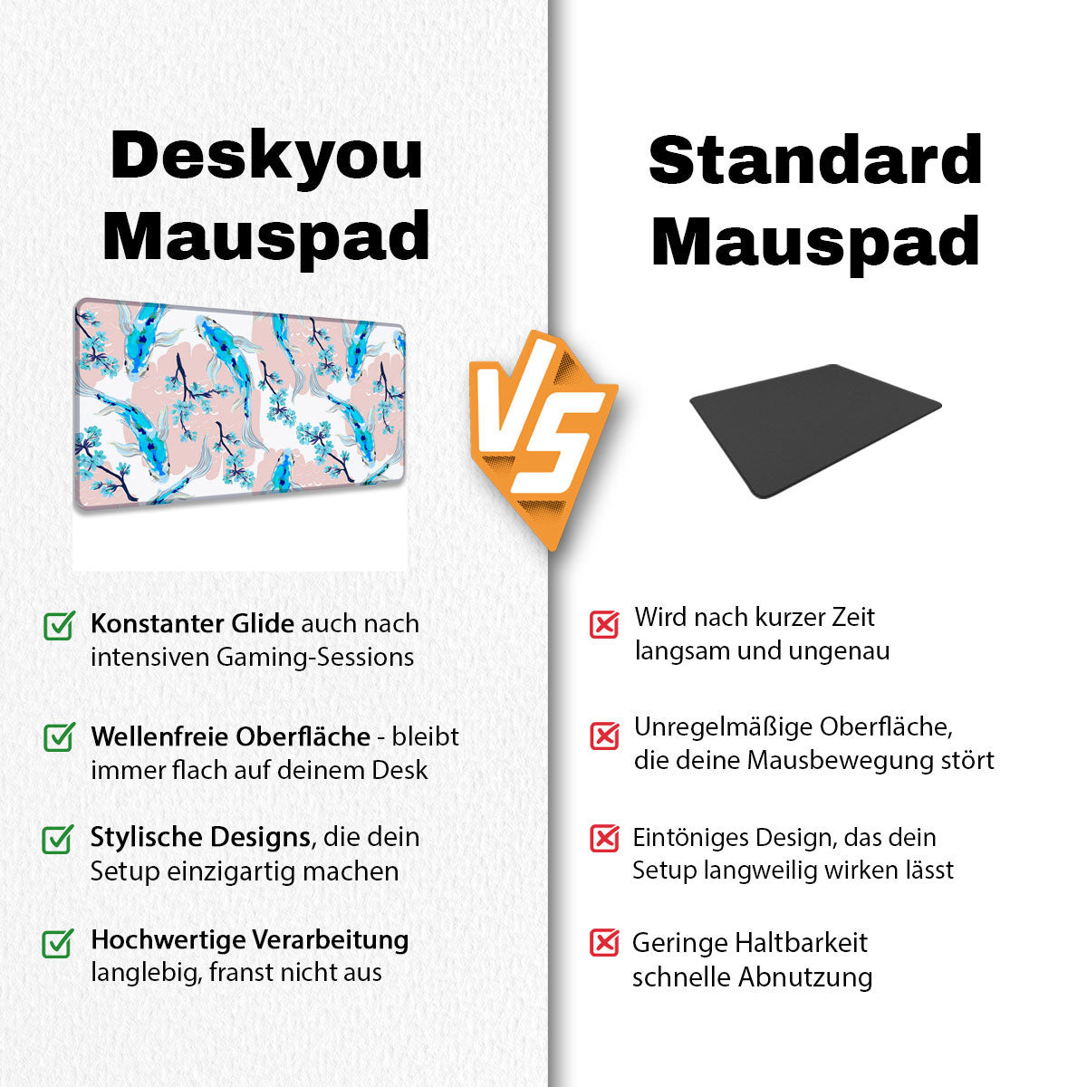 BLUE KOI - Japan Design - XXL Gaming Mauspad