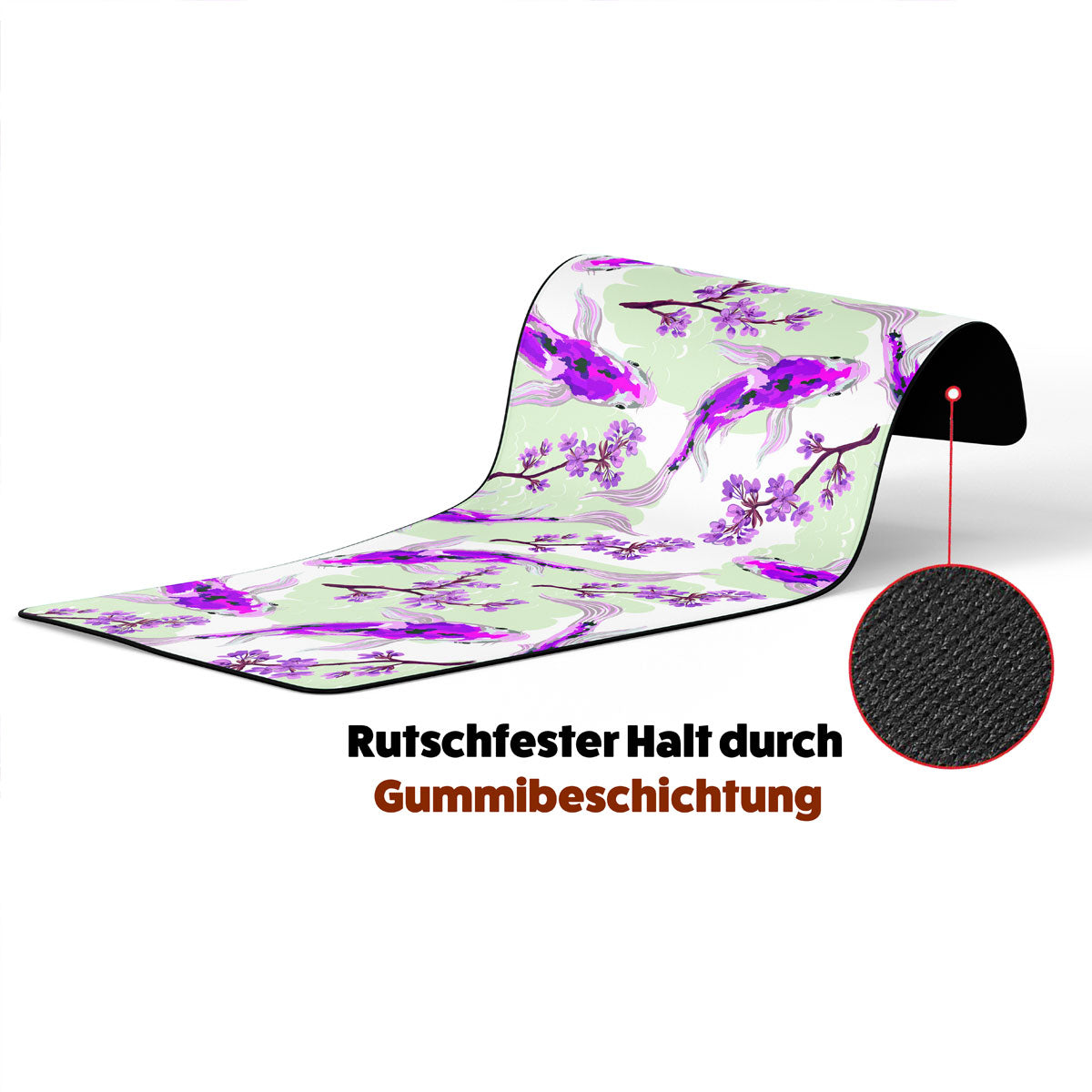 PURPLE KOI - Japan Design - XXL Gaming Mauspad