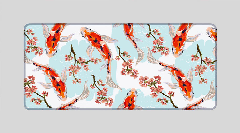 ORANGE KOI - Japan Design - XXL Gaming Mauspad