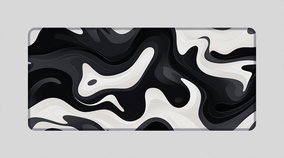 LIQUID BLACK - Pattern Design - XXL Gaming Mauspad