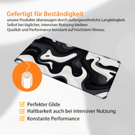LIQUID BLACK - Pattern Design - XXL Gaming Mauspad