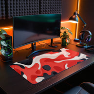 LIQUID RED - Pattern Design - XXL Gaming Mauspad