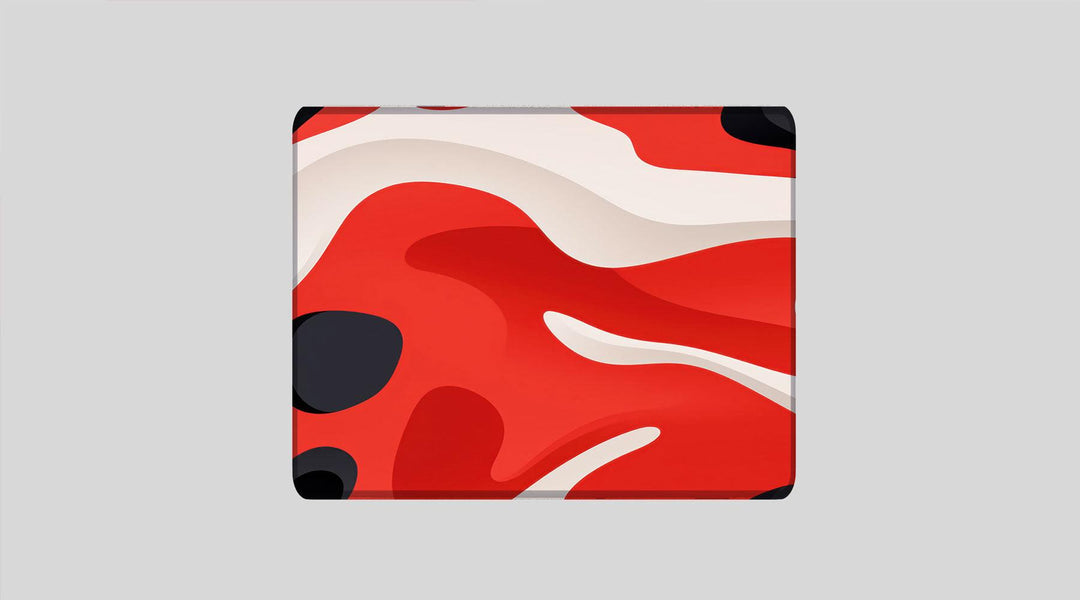 LIQUID RED - Pattern Design - XXL Gaming Mauspad